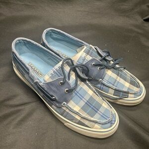 Perry Top Sider Plaid Lace Up Plaid Boat Shoes Sneakers 10